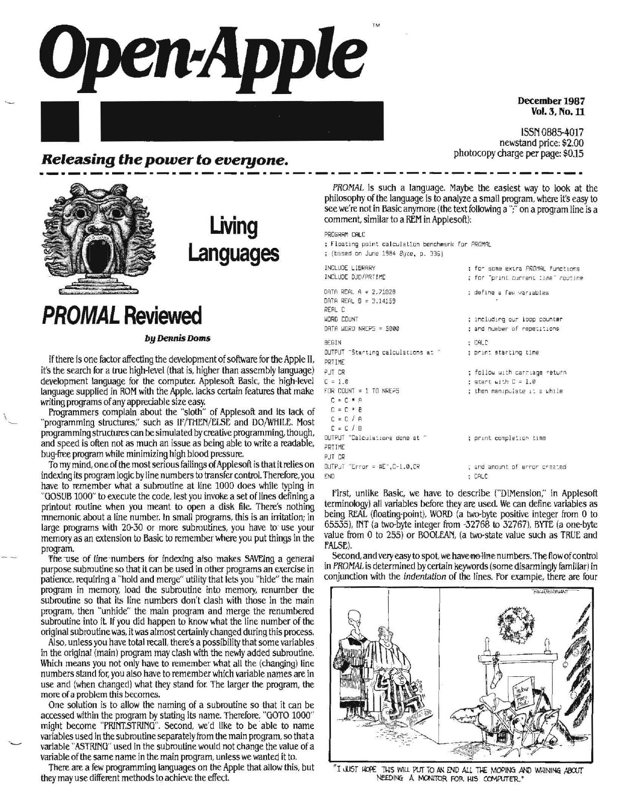 Open Apple Vol 3 No 11 DEC 1987