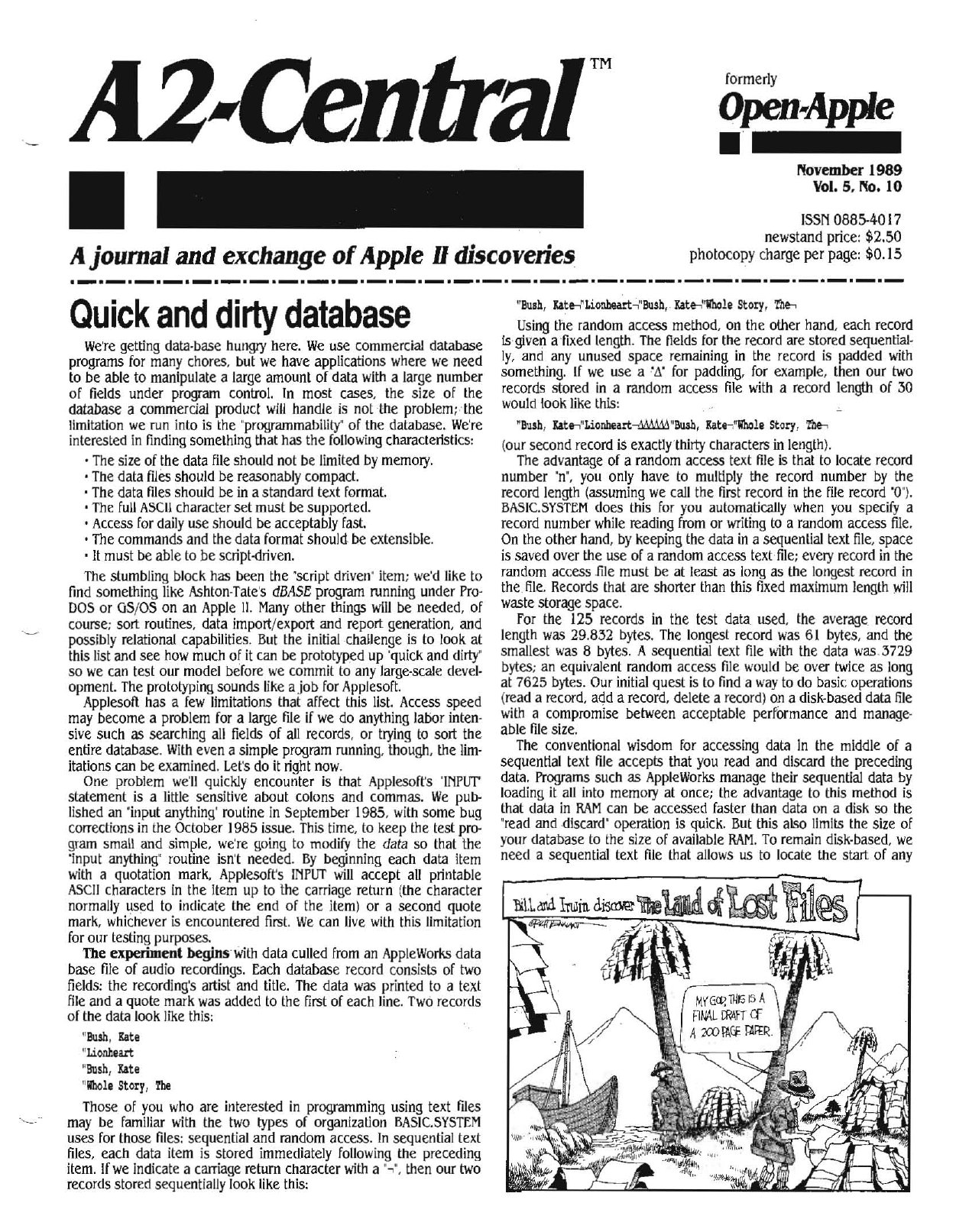 Open Apple Vol 5 No 10 NOV 1989