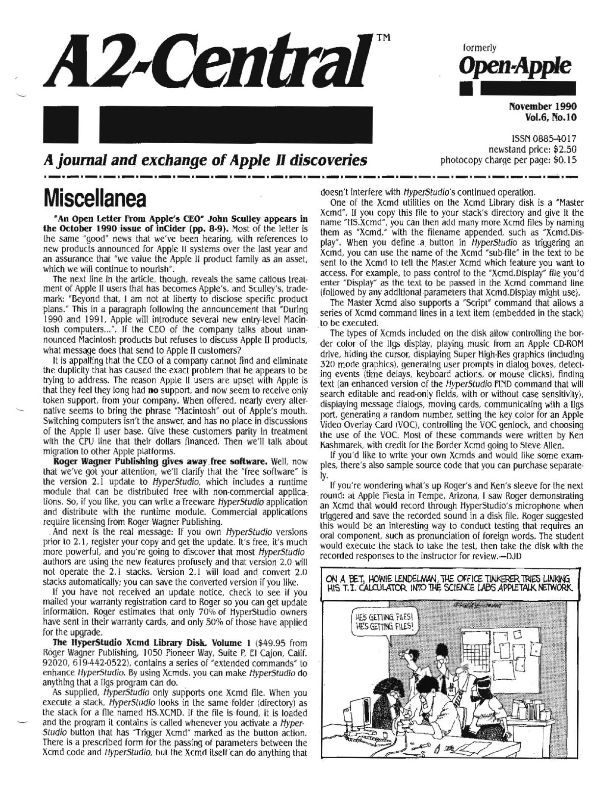 Open Apple Vol 6 No 10 NOV 1990