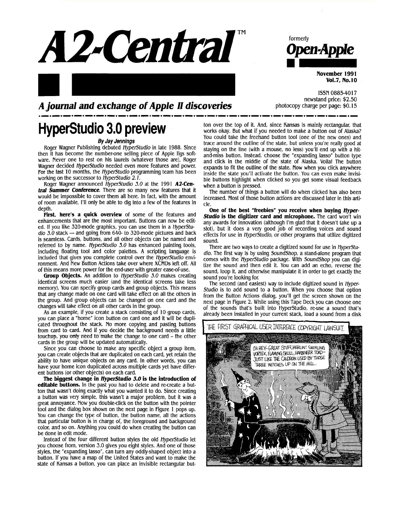 Open Apple Vol 7 No 10 NOV 1991