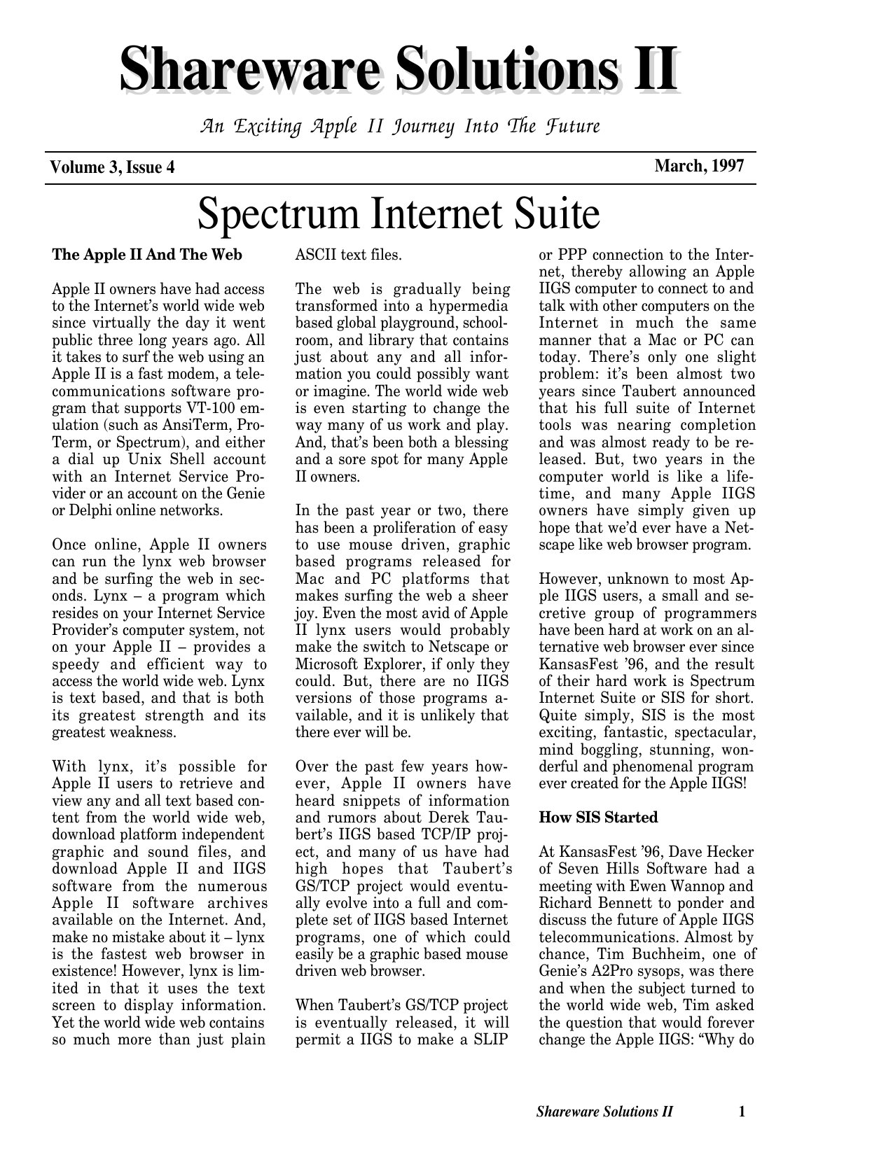 Shareware Solutions II Volume 3 Issue 4 1997 01 Kohn Joe US