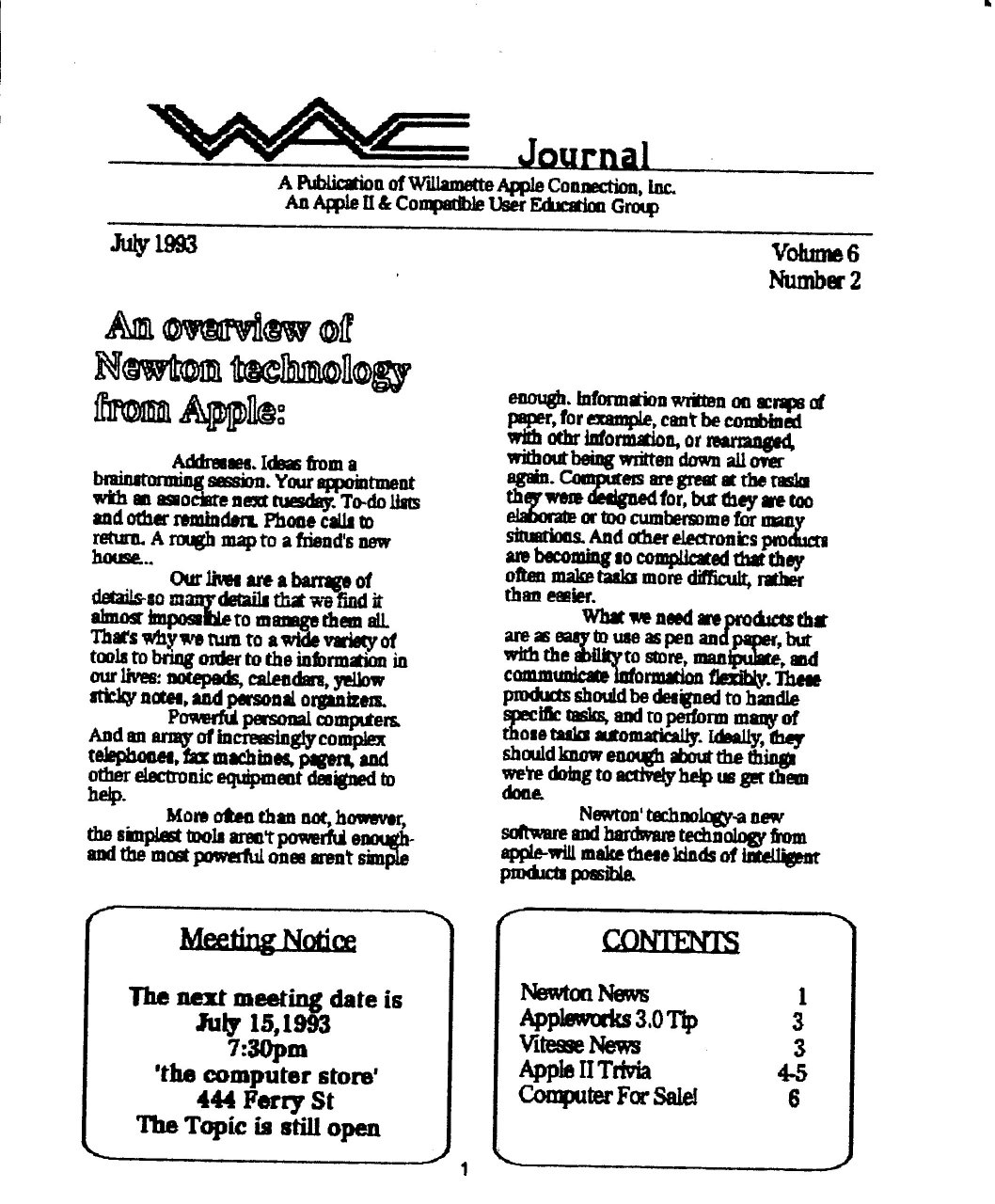Willamette Apple Connection Vol6No2