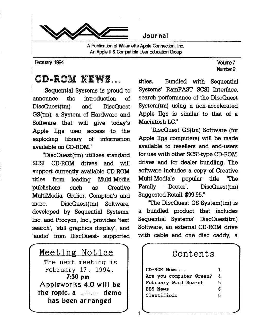 Willamette Apple Connection Vol7No2