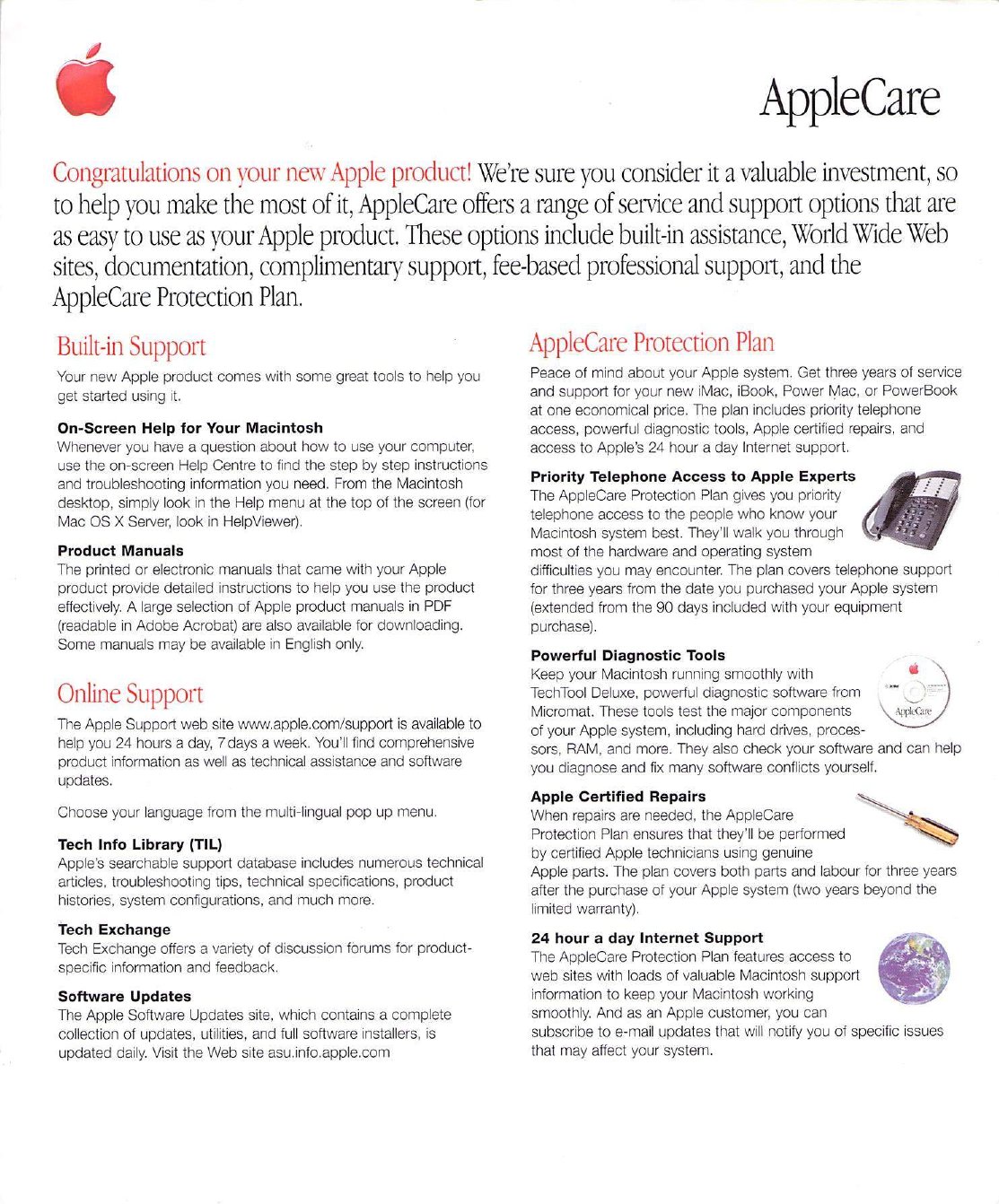 AppleCare pamphlet Z033 1438 A