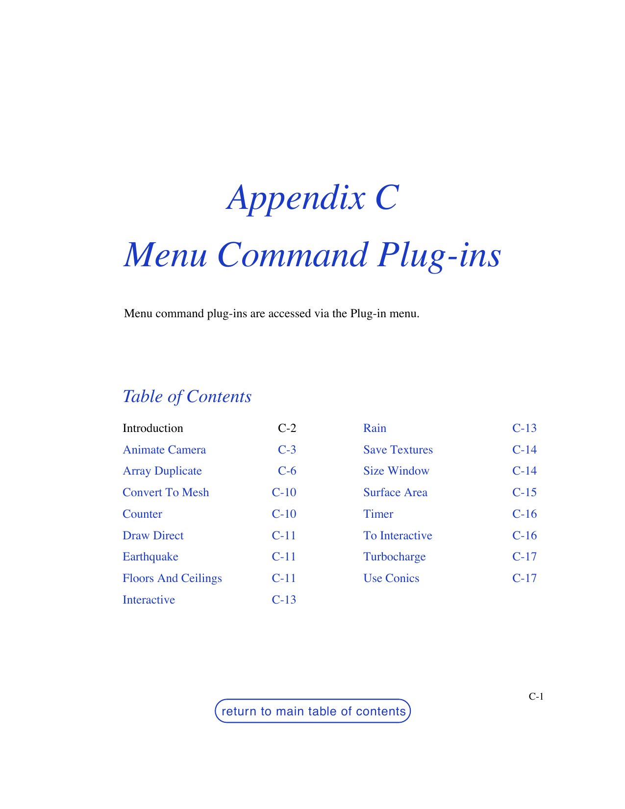 Apx C Menu Plug ins