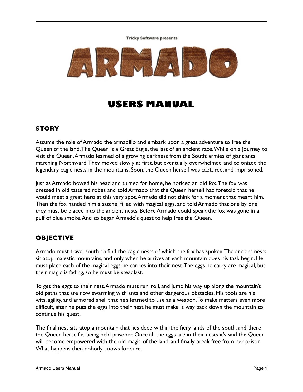 Armado Users Manual
