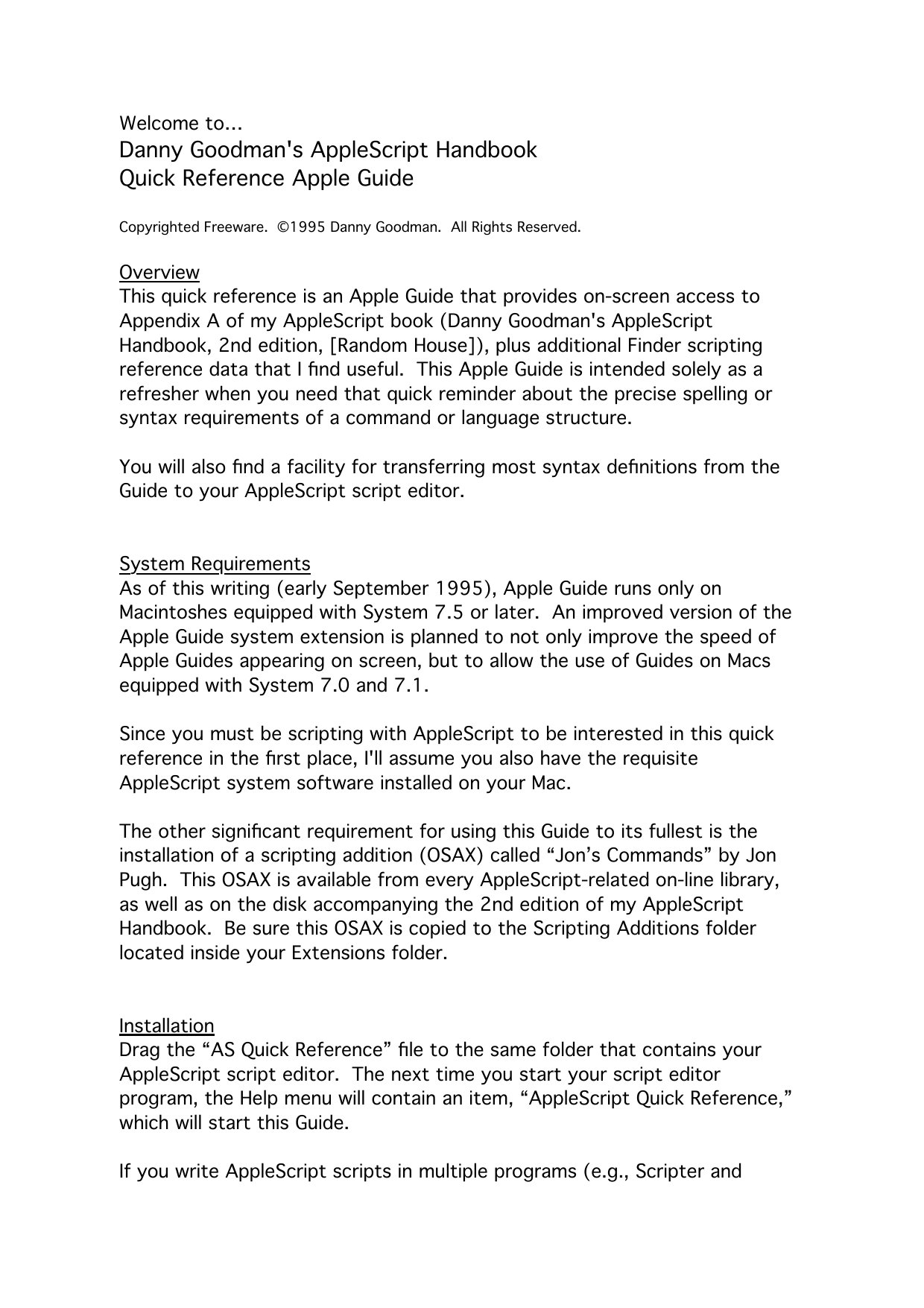 AS Quick Ref README