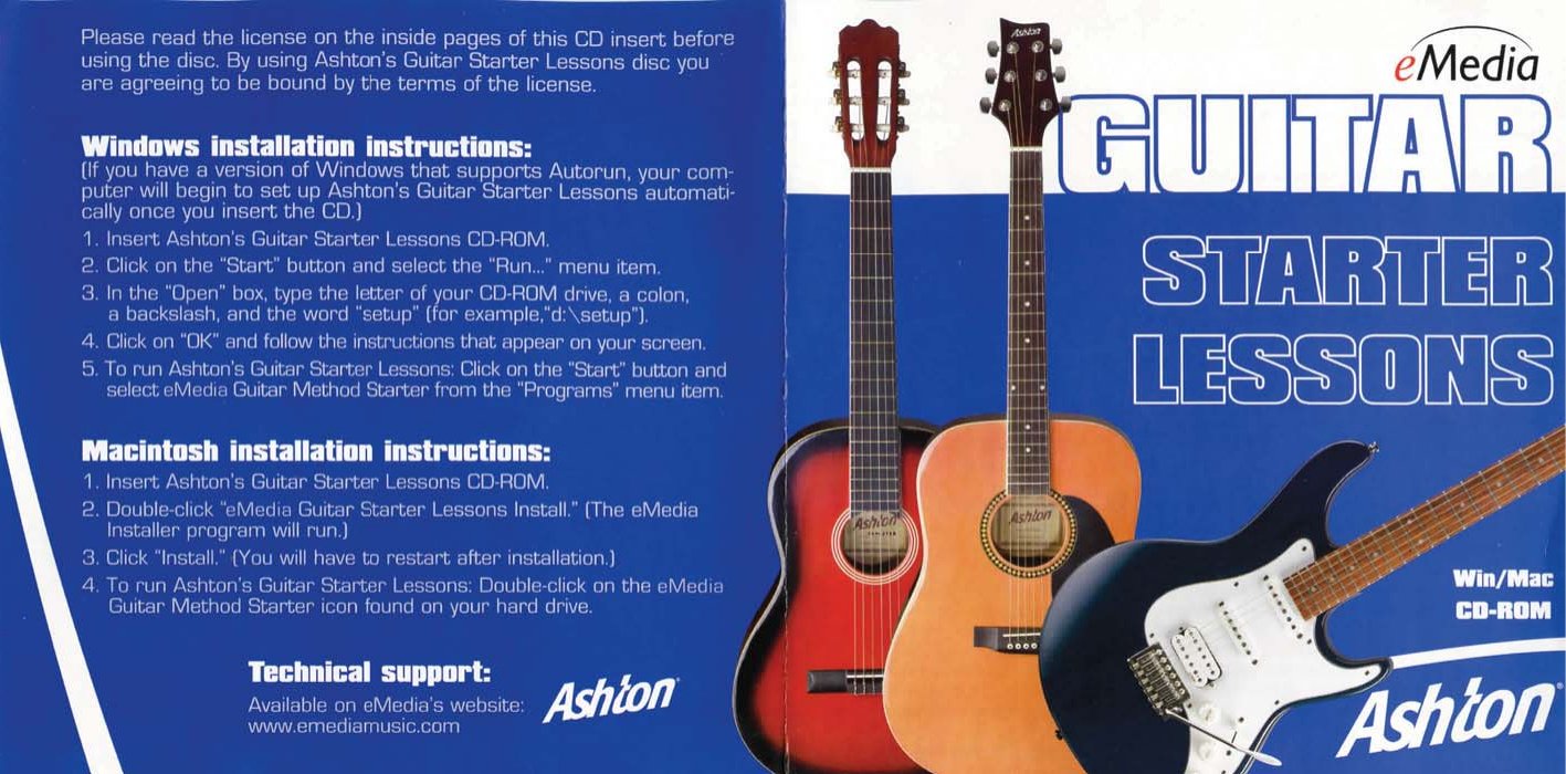 Ashton Guitar insert