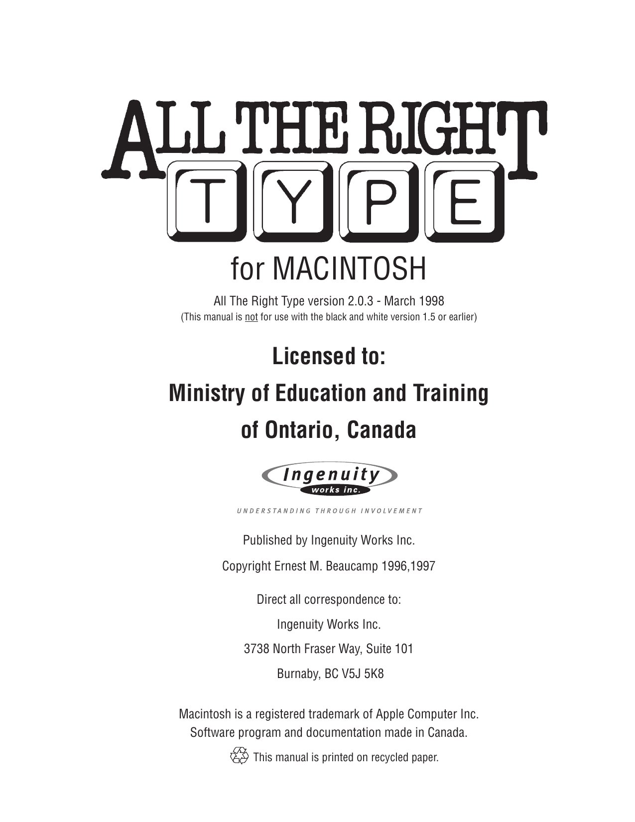 ATRT Macintosh Manual