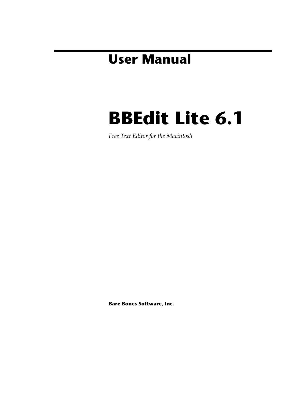 BBEditLite6.1.1UserManual