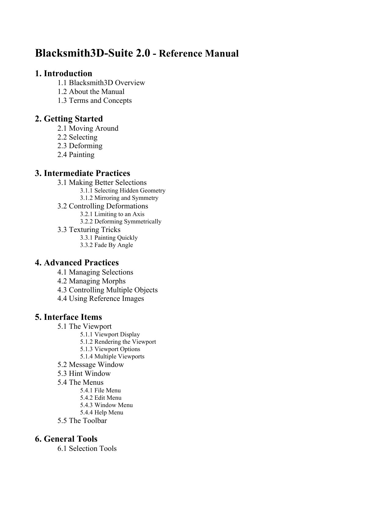 Blacksmith3D Suite Reference Manual 0