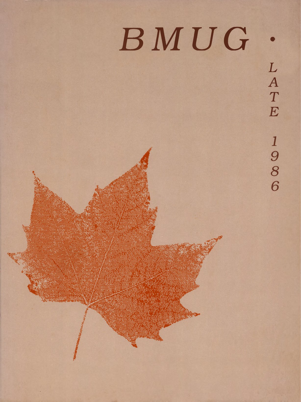 BMUG Newsletter Fall 1986