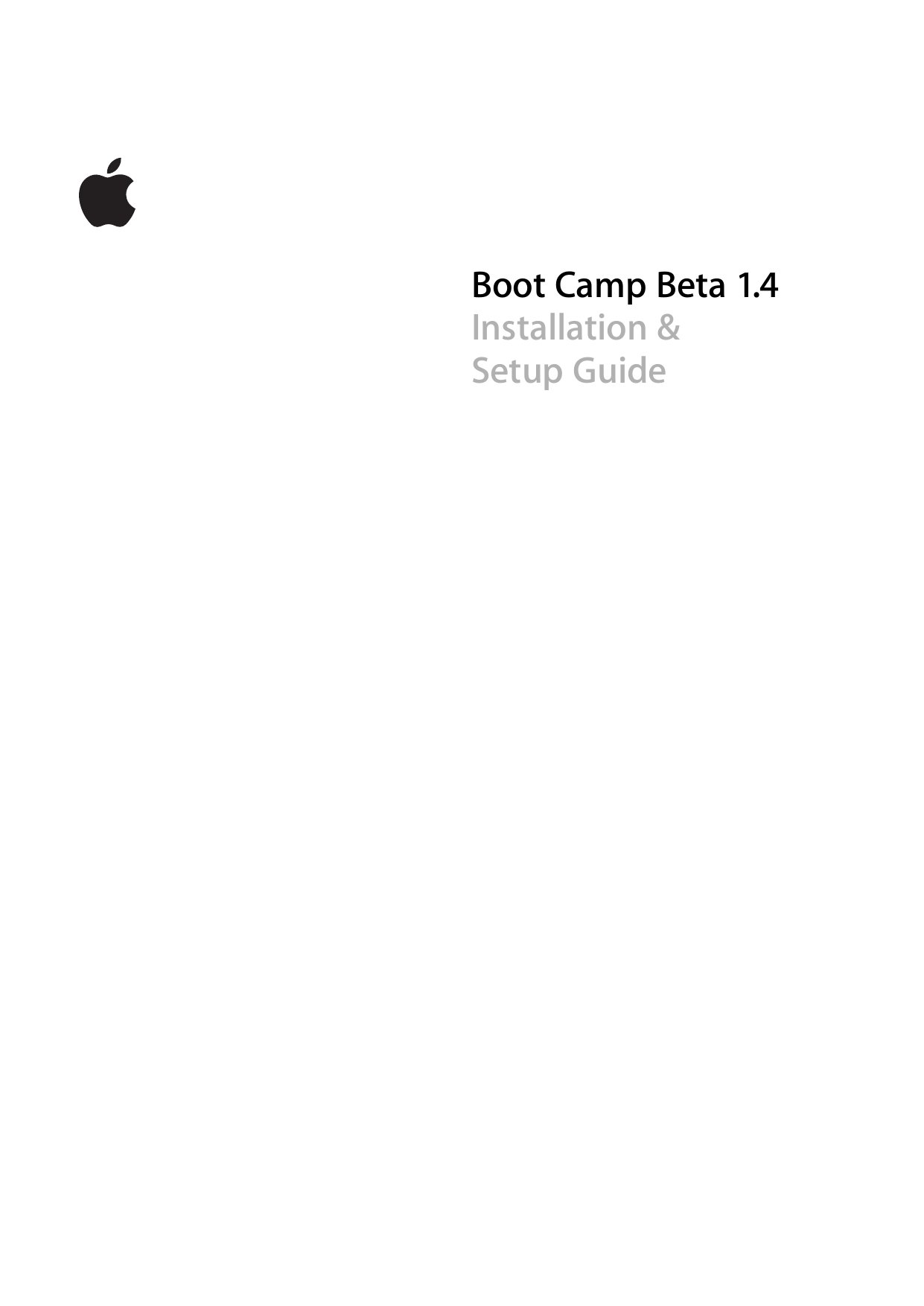 Boot Camp Beta Installation Setup Guide 1