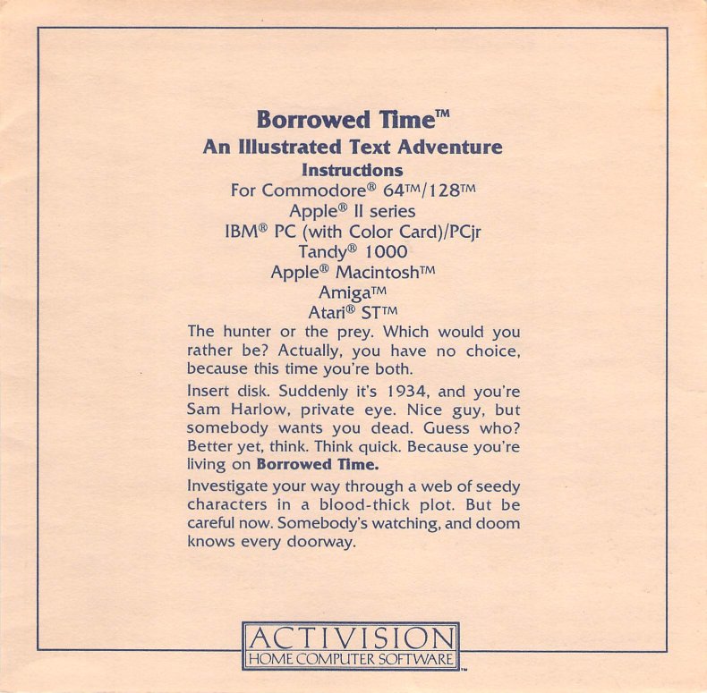 Borrowed Time manual