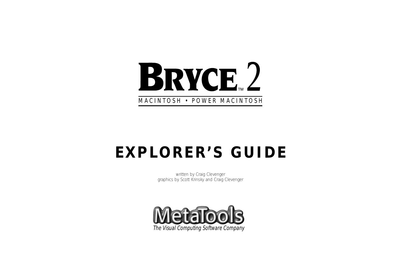 Bryce 2 Manual 0