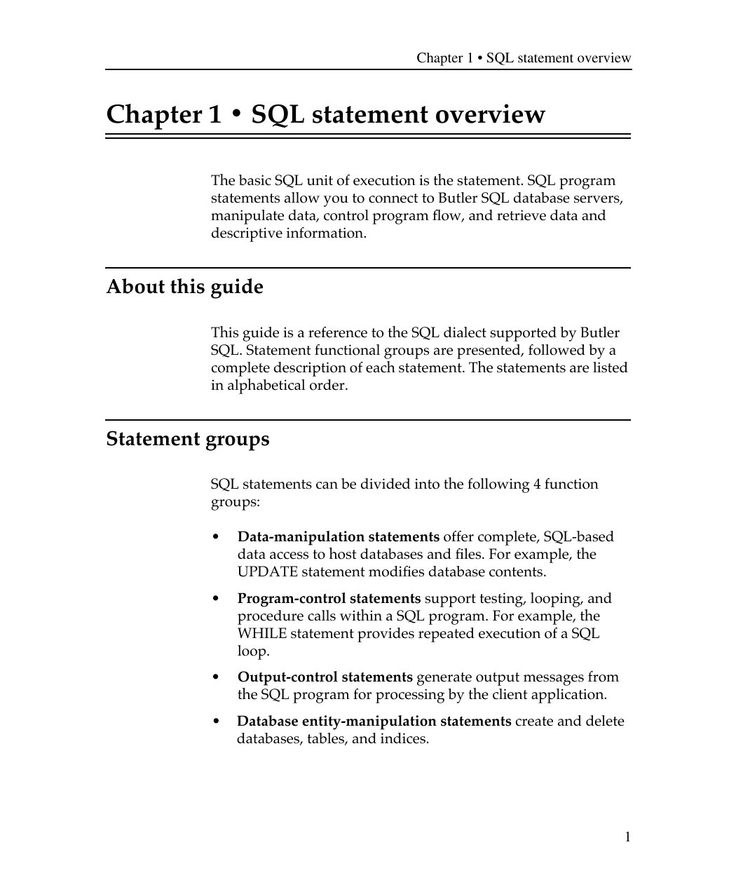 Butler SQL Reference 0
