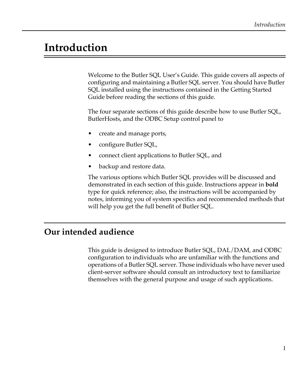 Butler SQL Users Guide 0
