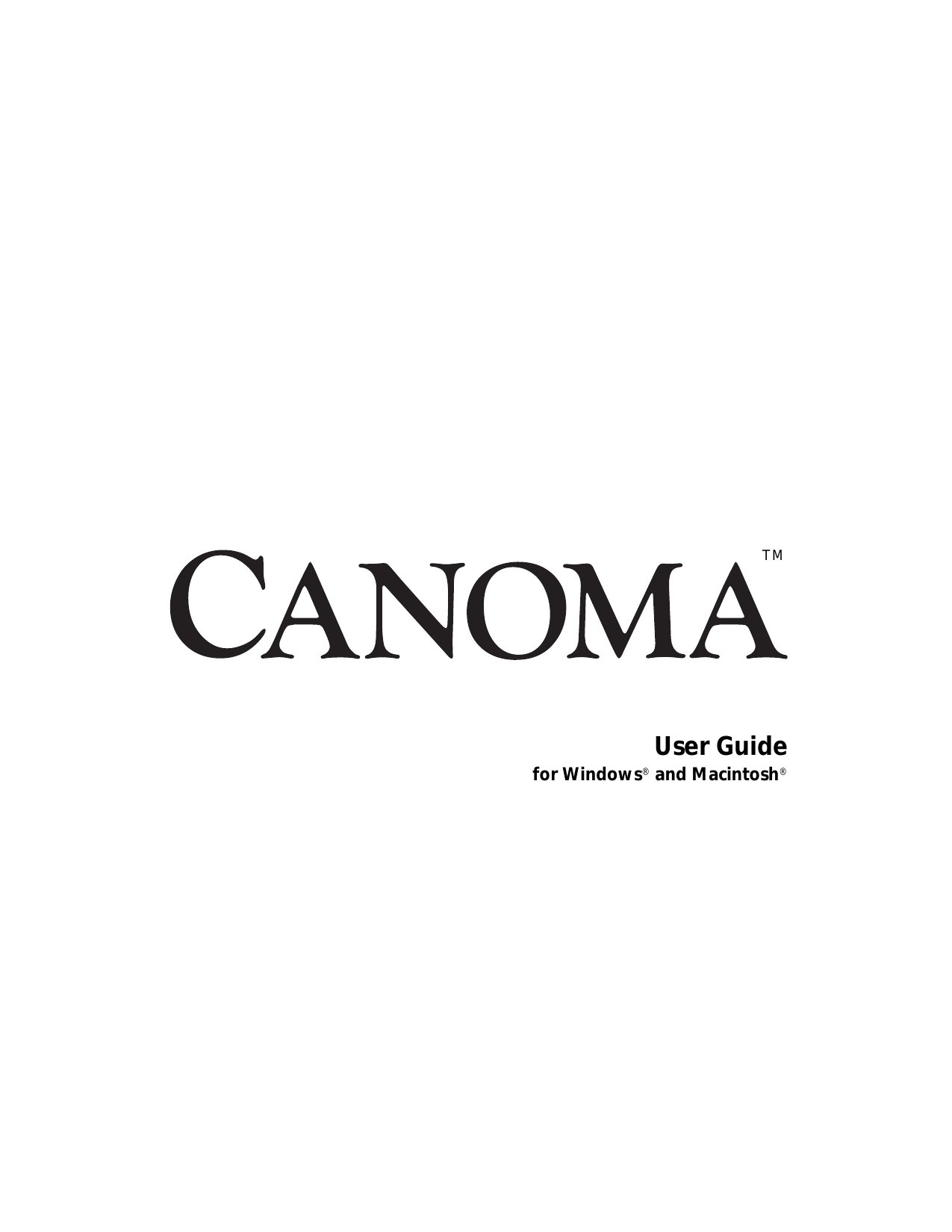 Canoma user guide