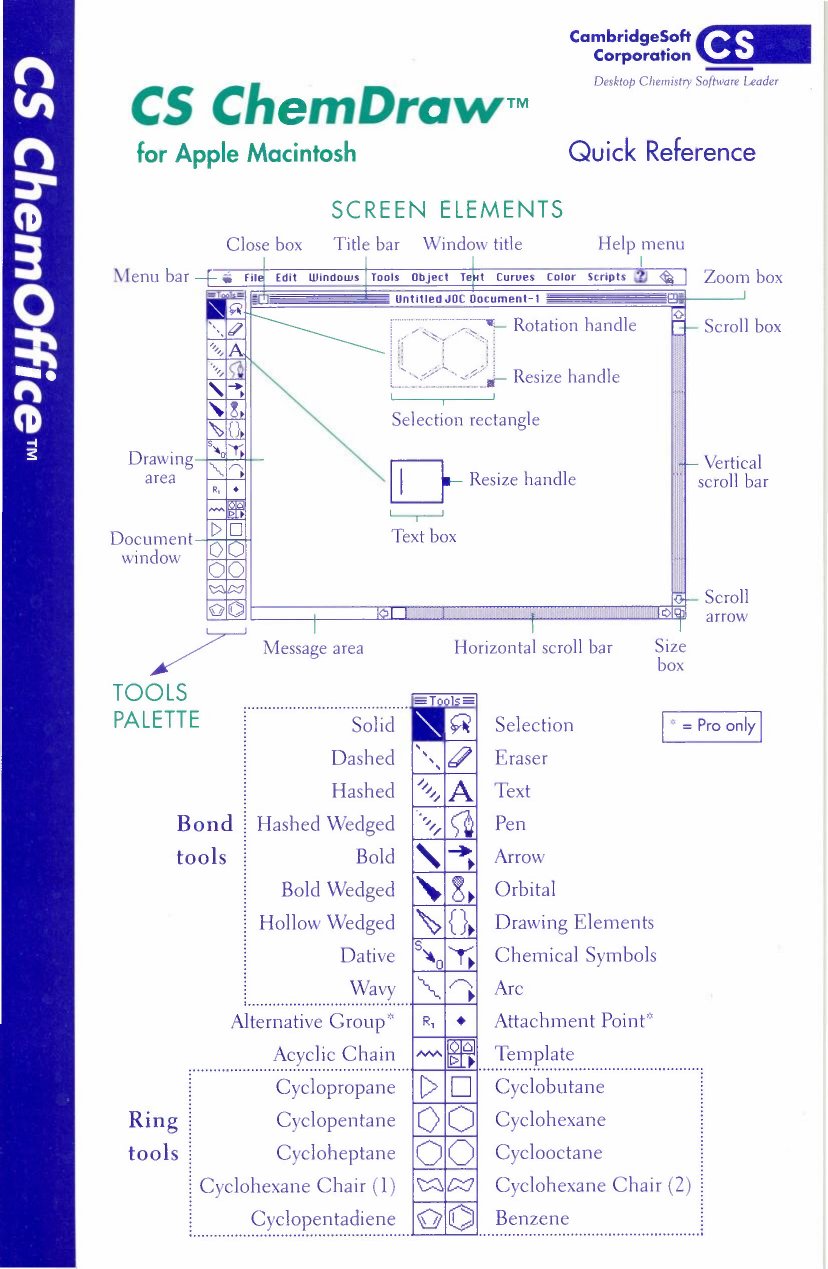 ChemDraw Quick Reference