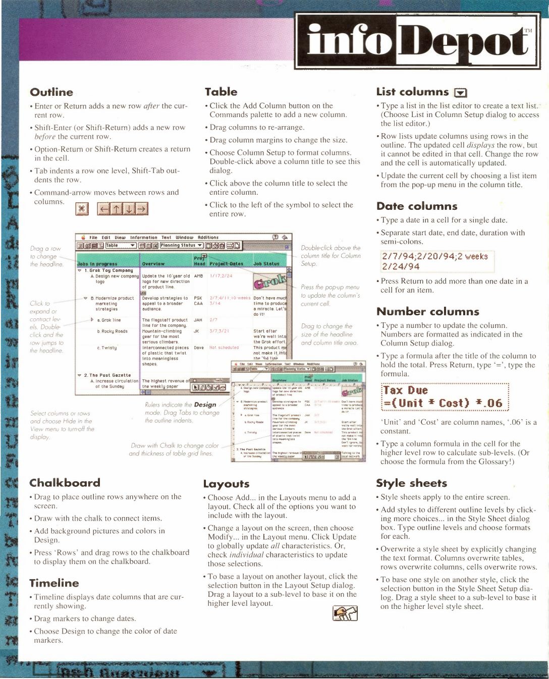 Chena infoDepot Quick Reference