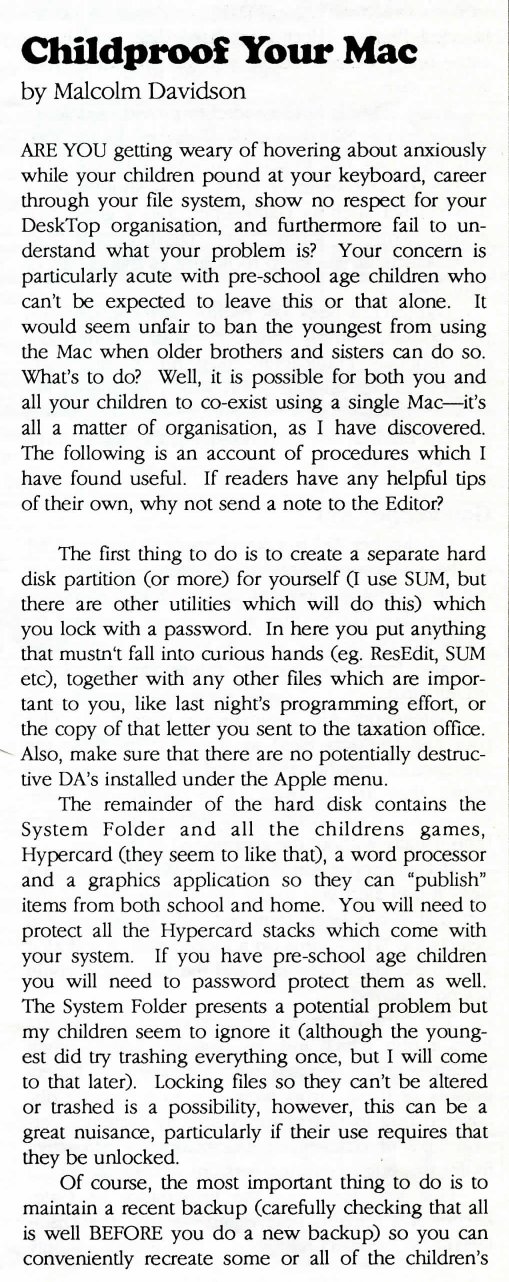 Childproof your Mac