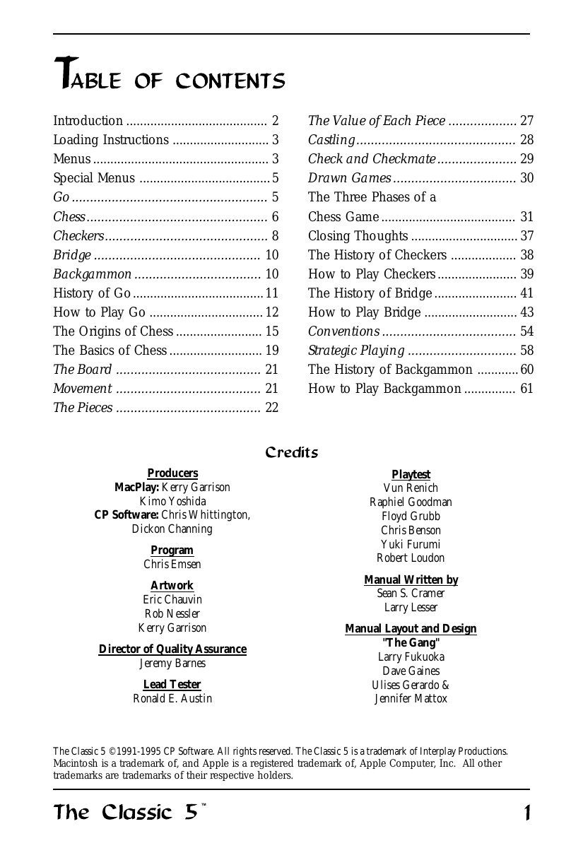 Classic 5 Manual