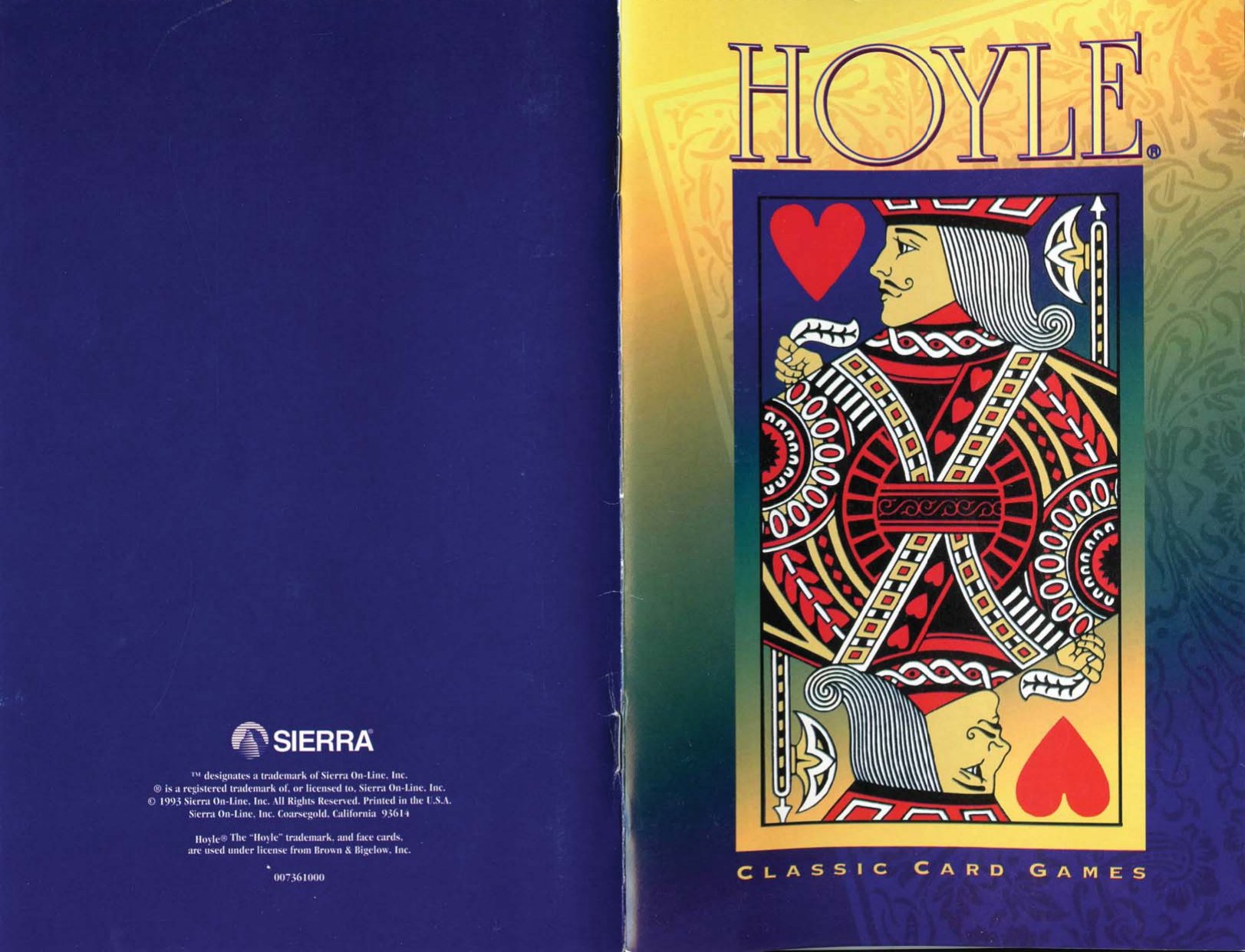 Classic Card Games booklet