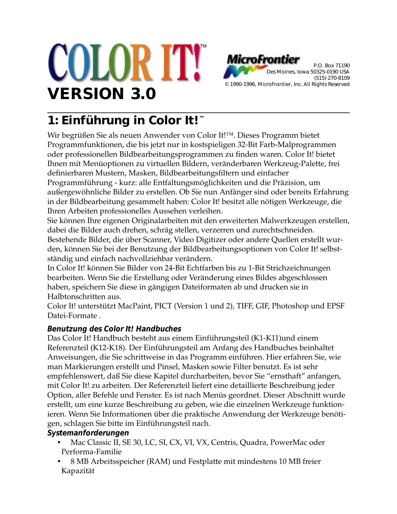 Color It 3.0 Handbuch