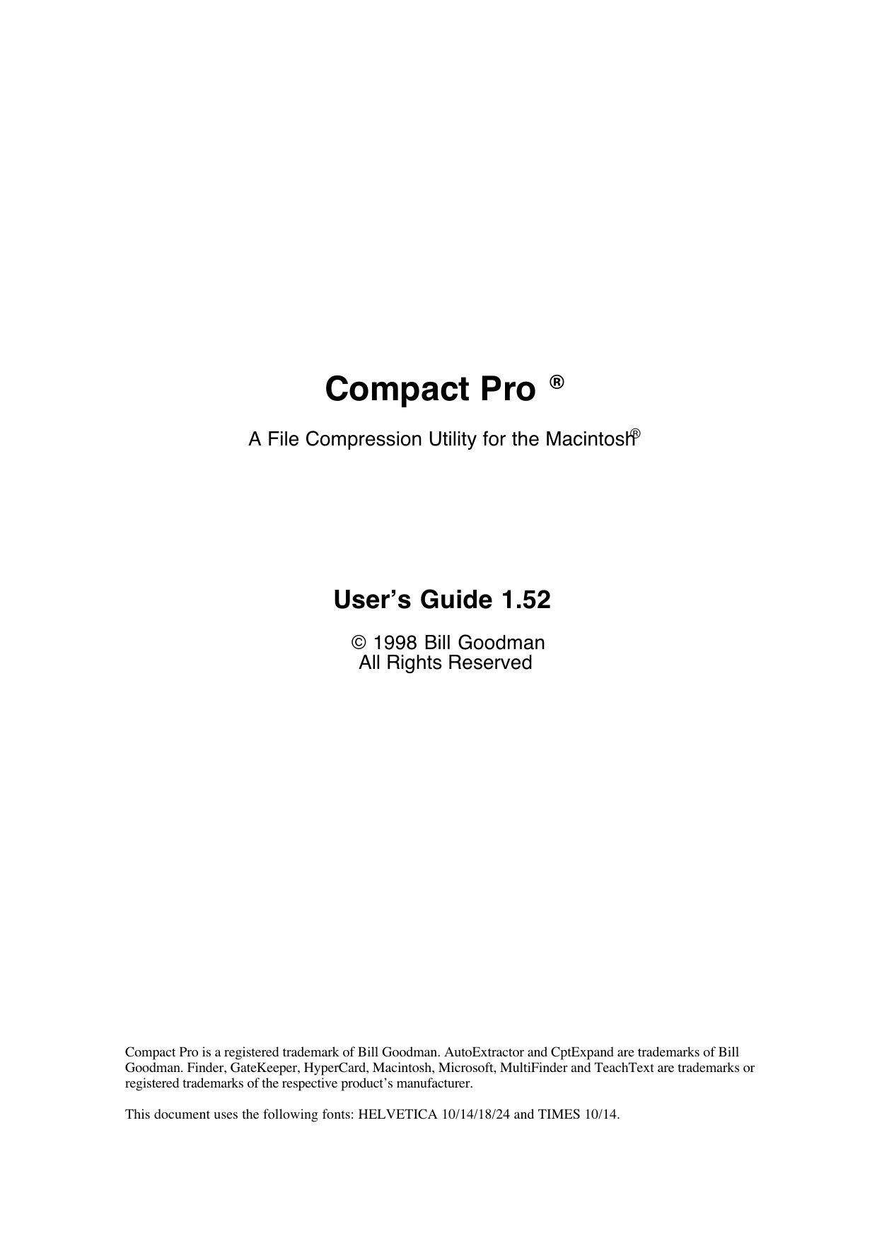 Compact Pro Users Guide