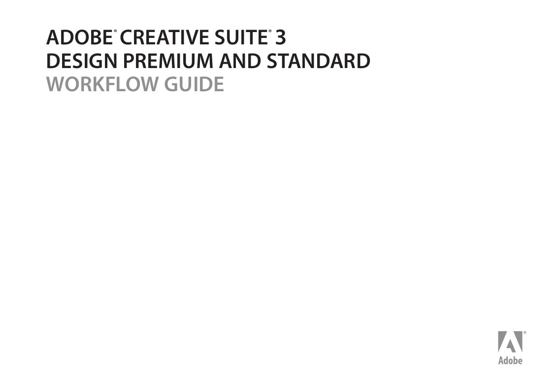 CS3 Design Premium and Standard Workflow Guide