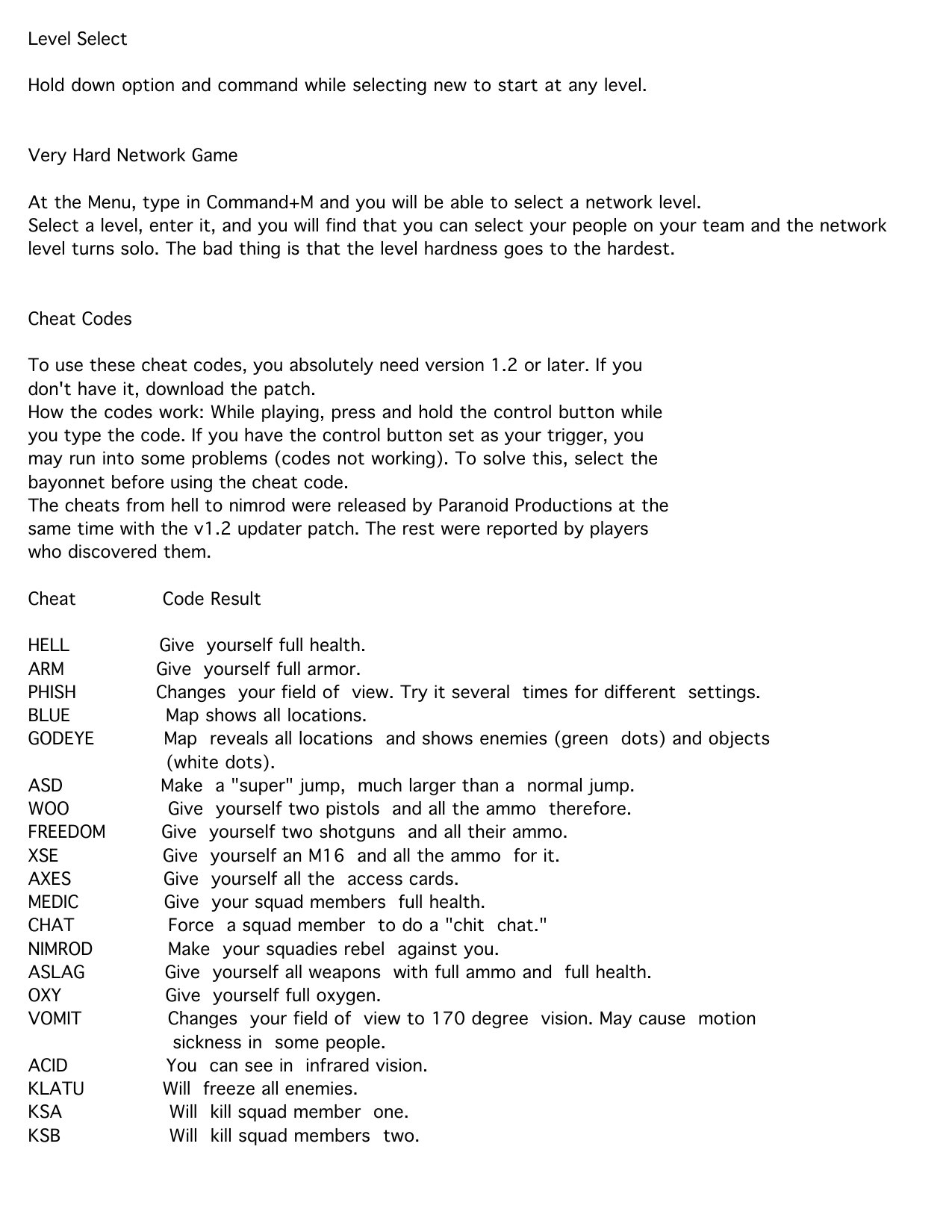 Damage Inc cheats