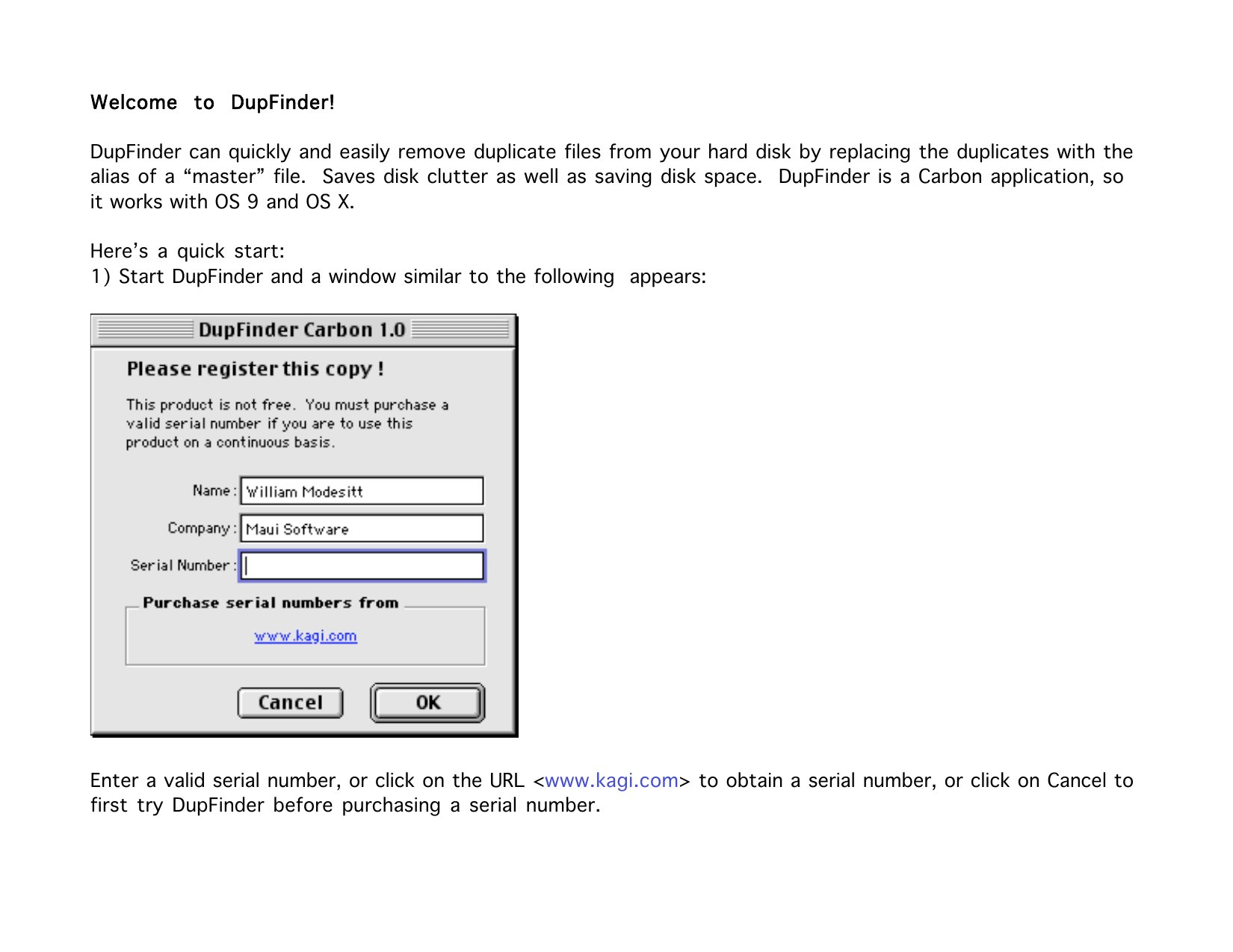 DupFinder manual