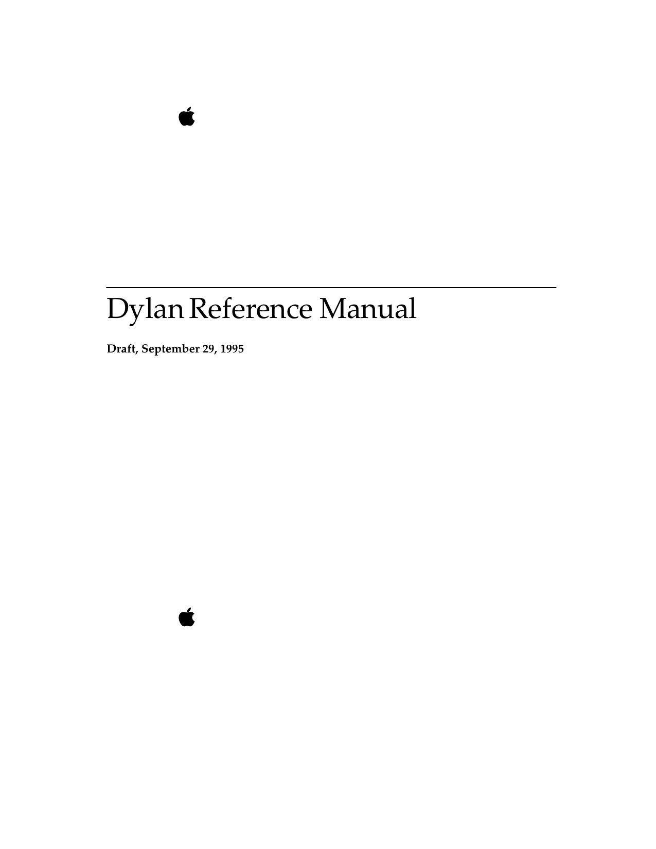 Dylan Reference Manual