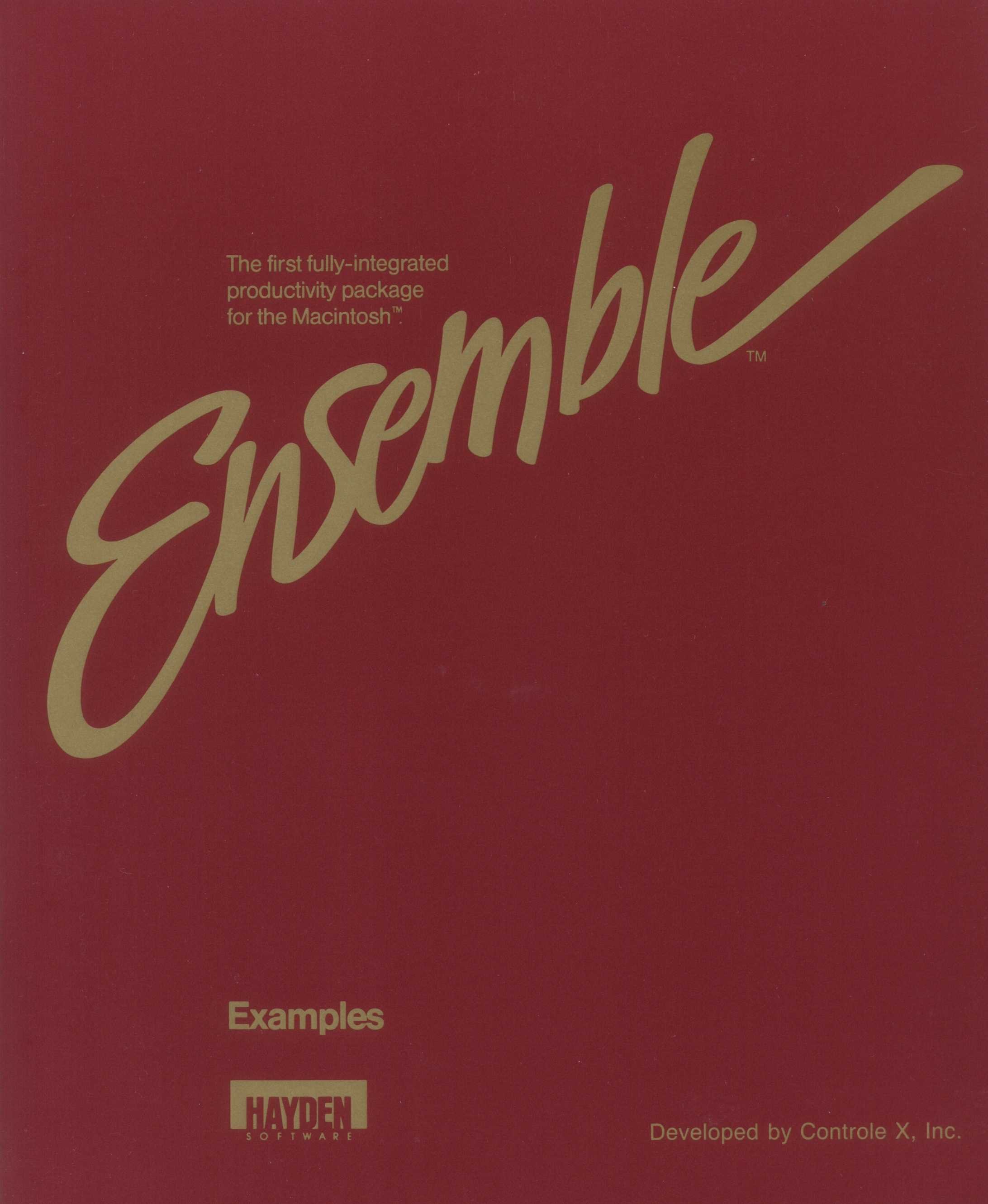Ensemble Examples