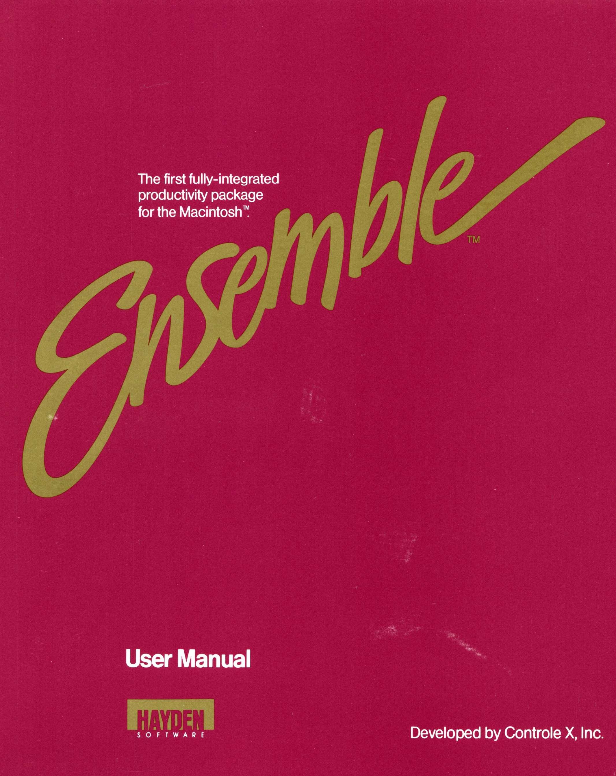 Ensemble User Manual