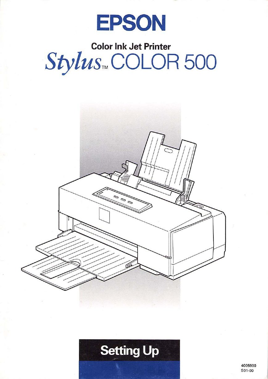 Epson Stylus Color 500 Setting Up ebook