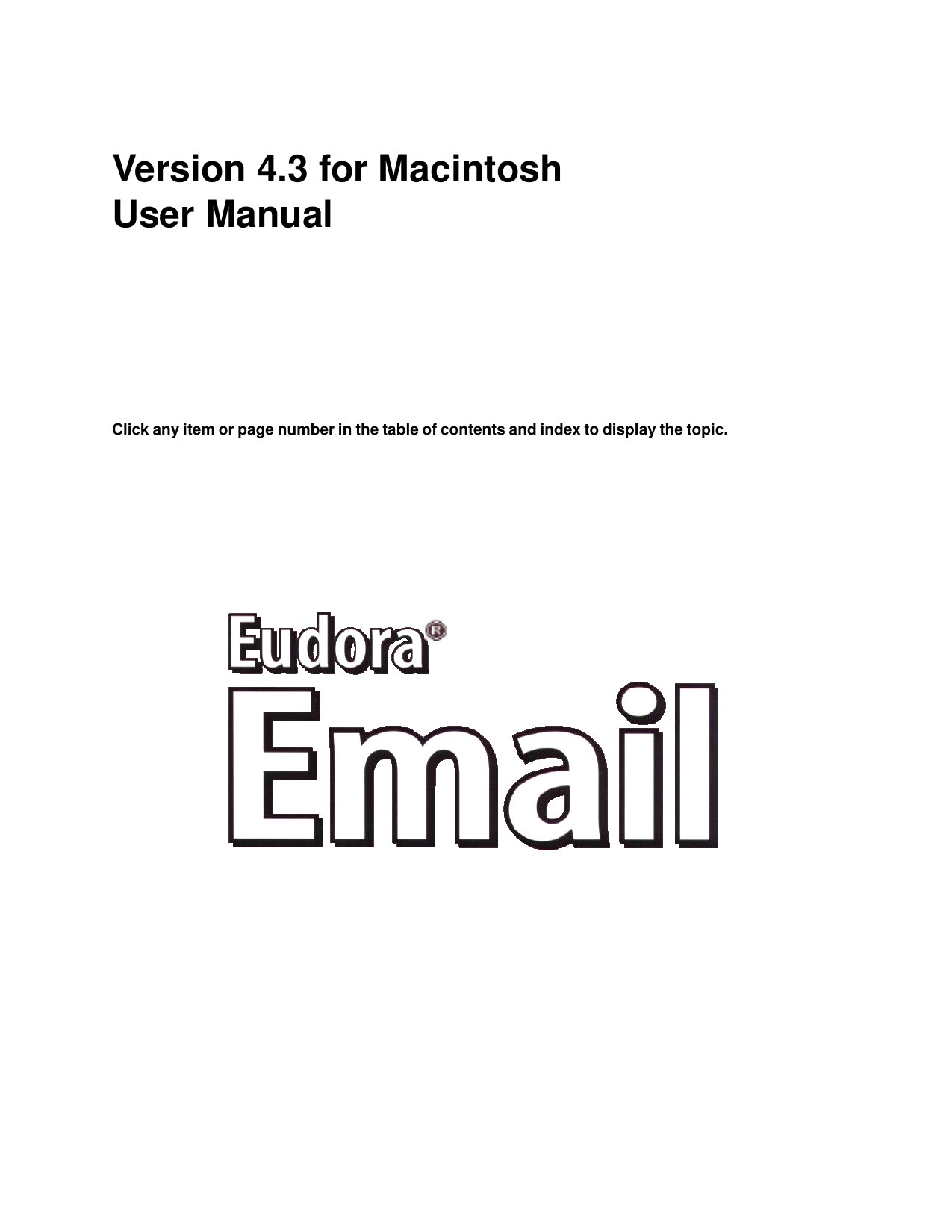 Eudora 43 Manual