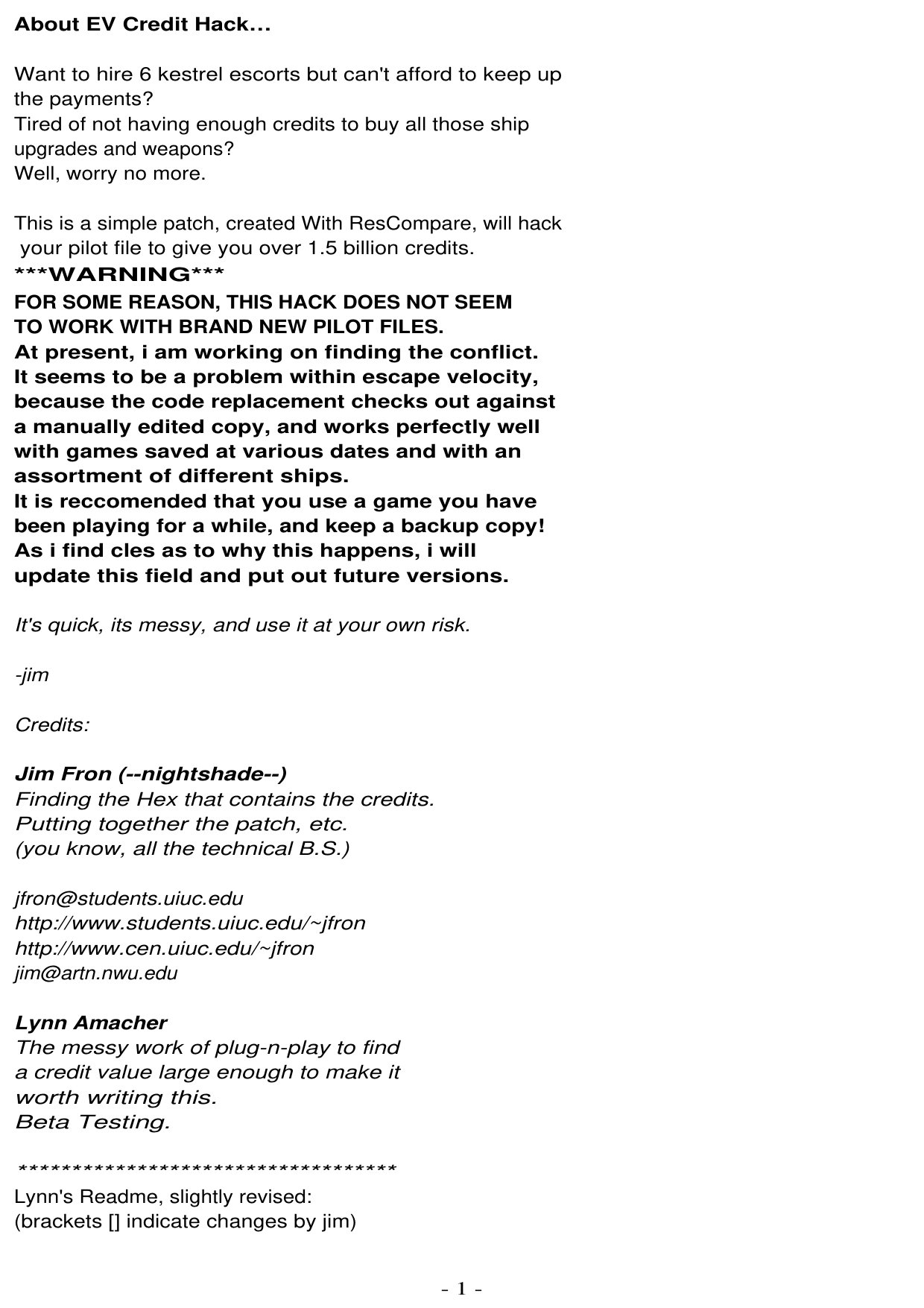 EV Credit Hack