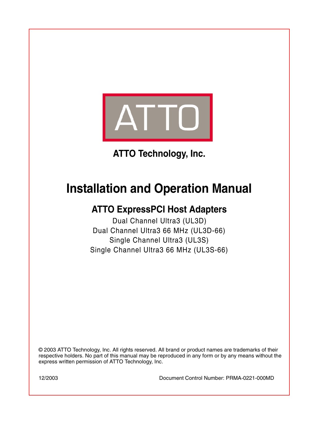 ExpressPCI UL3D Product Manual