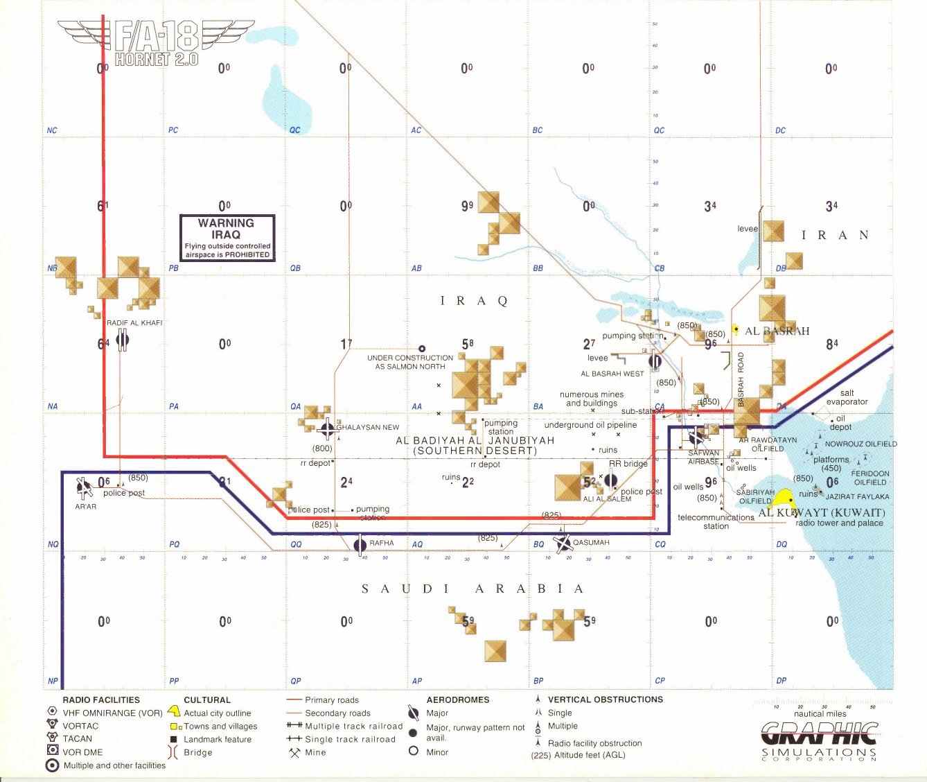 FA 18 Hornet 2.0 map Iraq Saudia Arabia