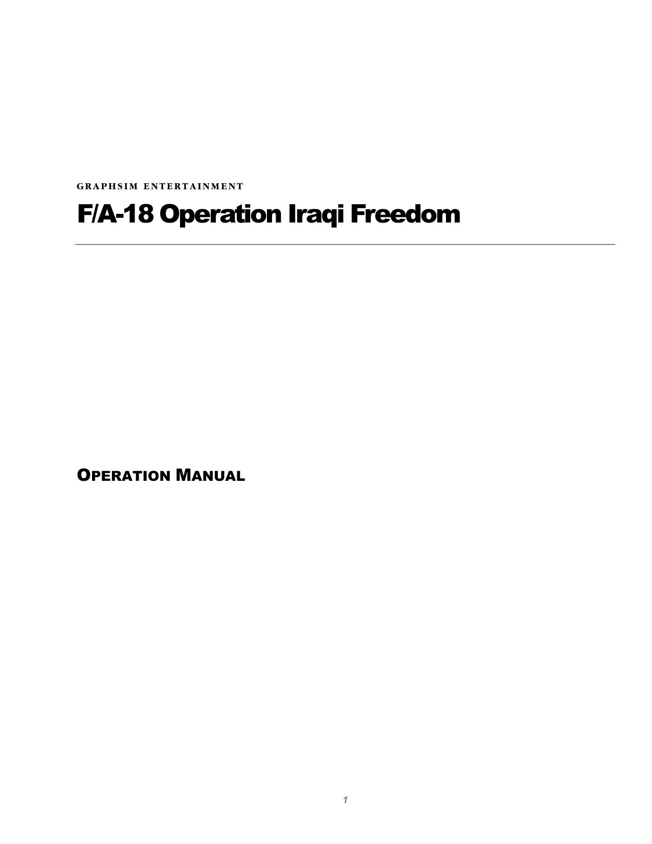 FA 18 OIF Manual