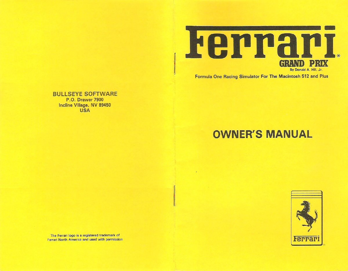 Ferrari Grand Prix v1 manual