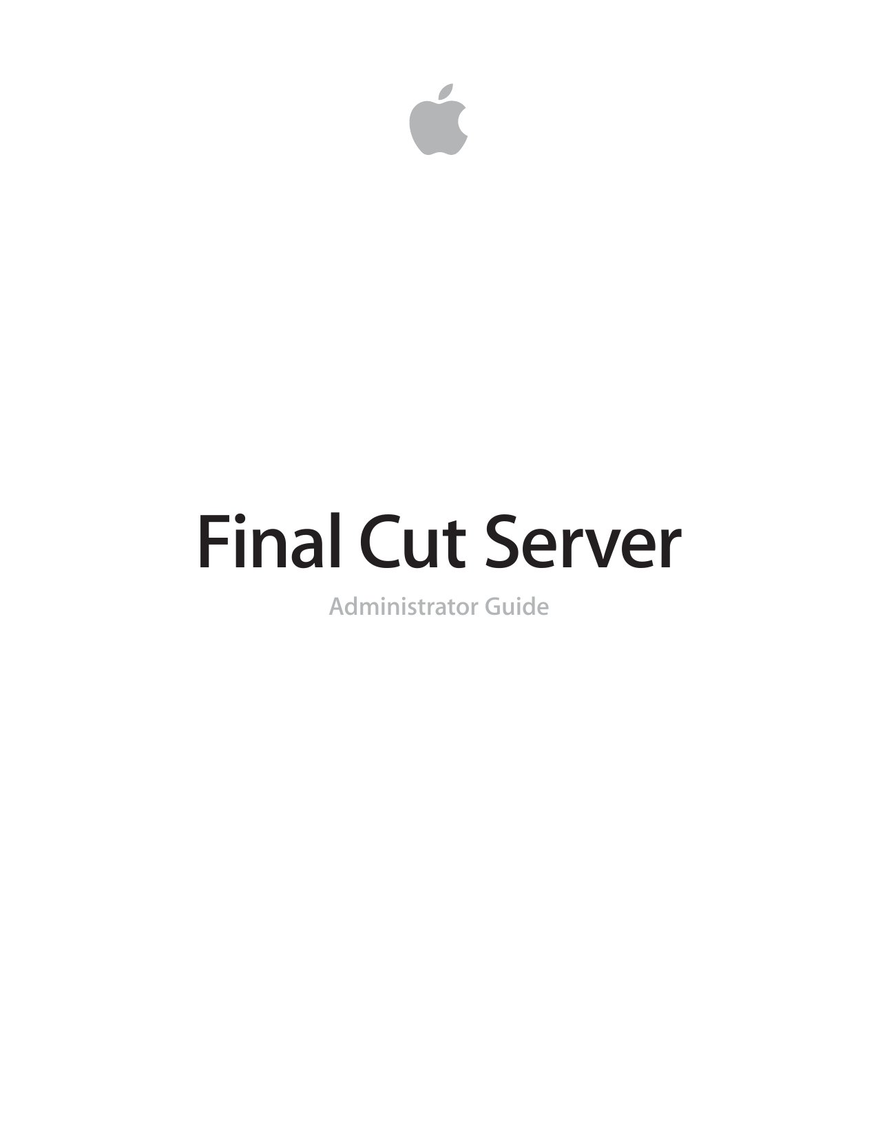 Final Cut Server Administrator Guide