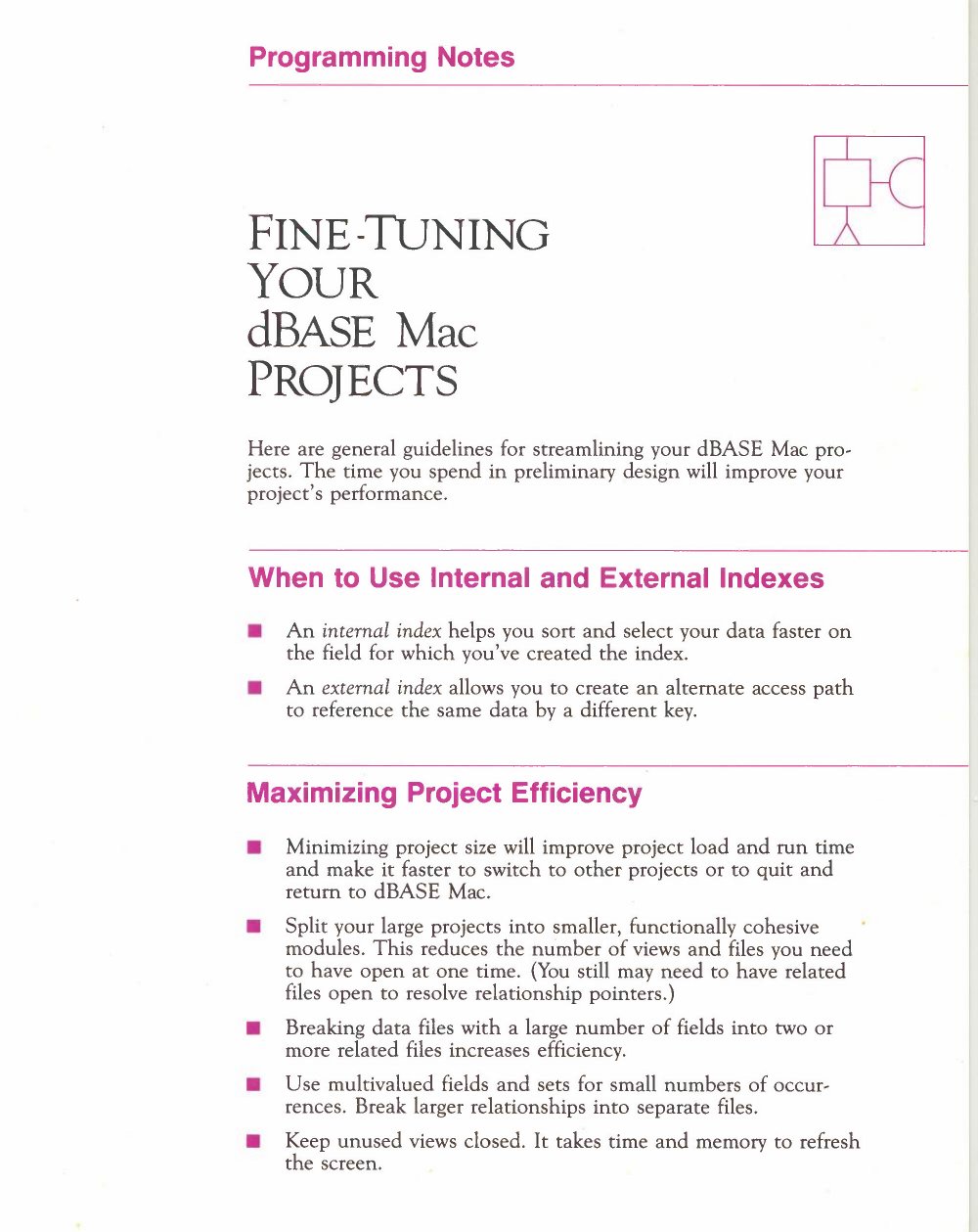 Fine Tuning Your dBase Mac Projects