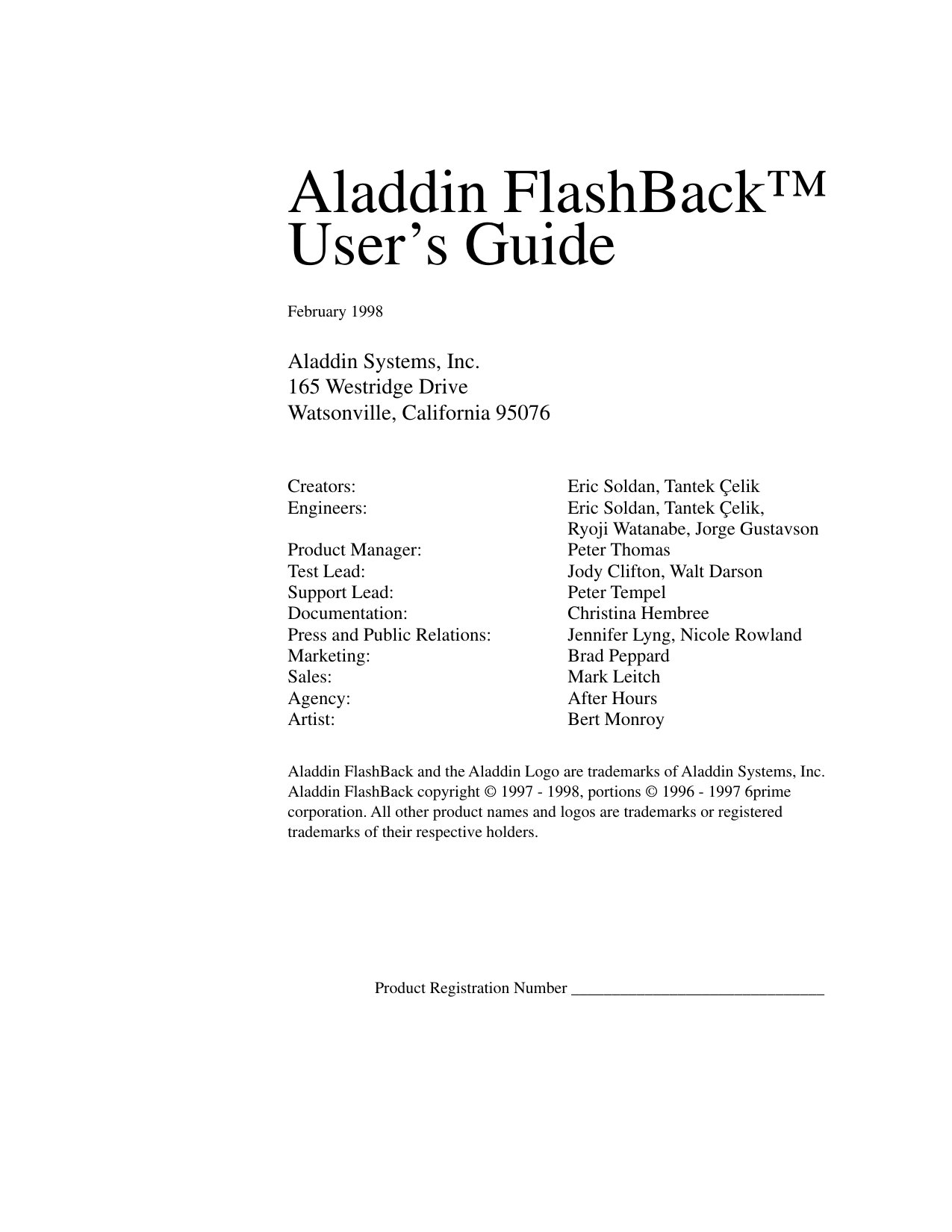FlashBack Users Guide