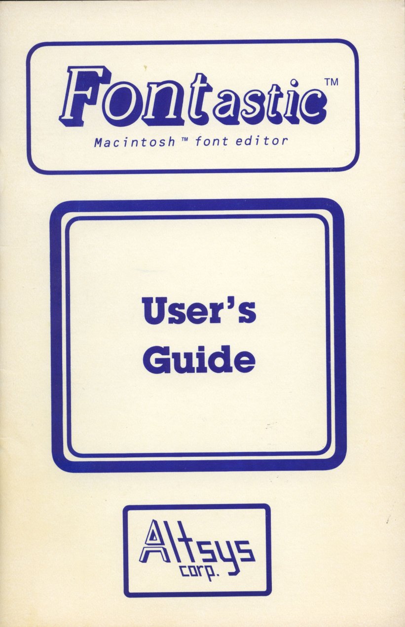 FONTastic 2.0 Manual