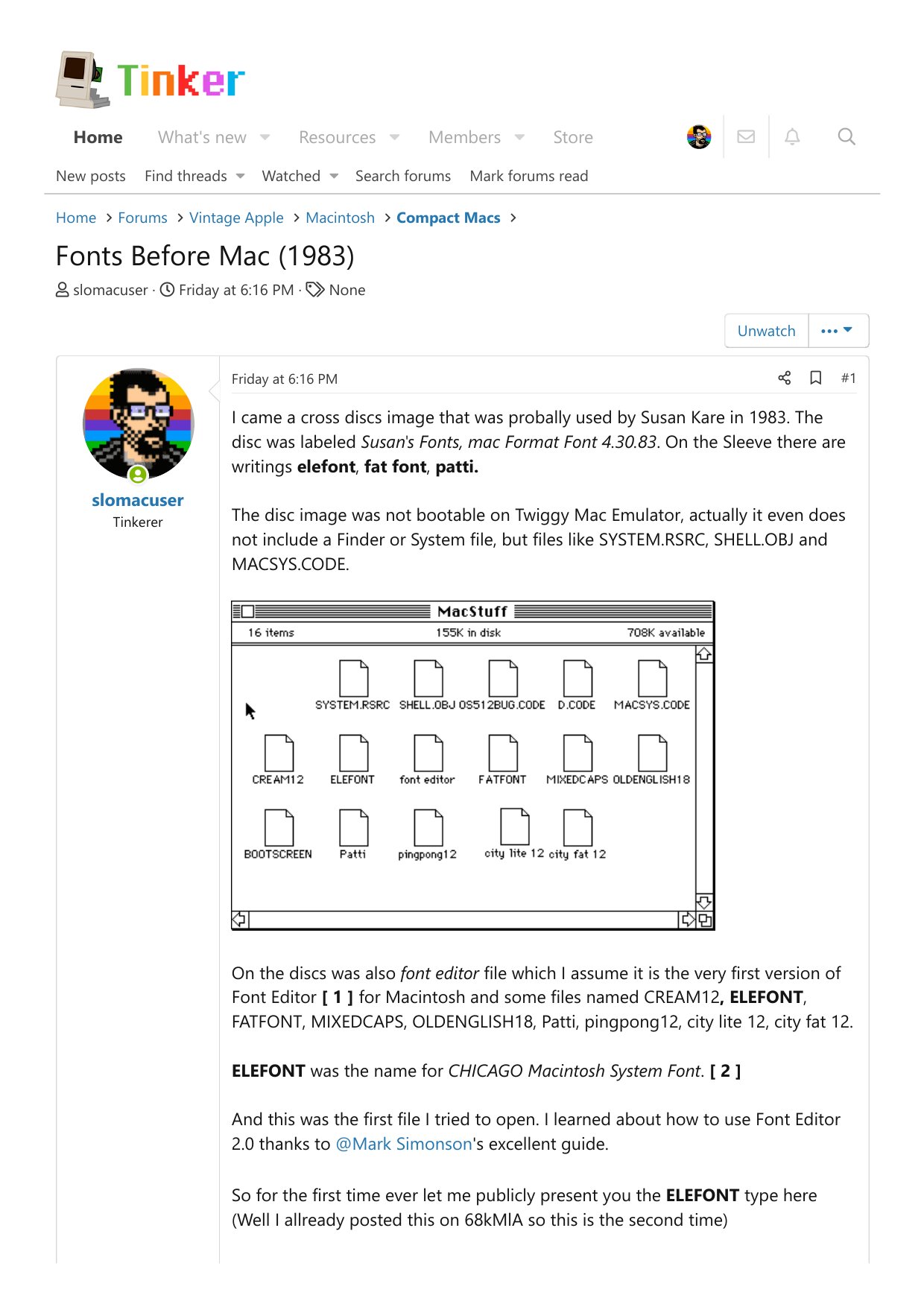 Fonts Before Mac 1983