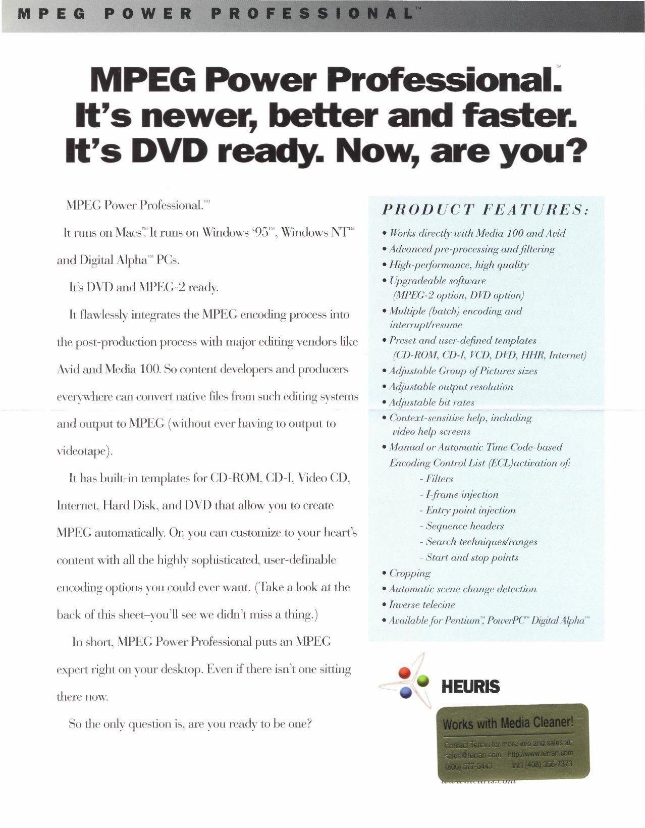 Heuris MPEG Power Professional brochure