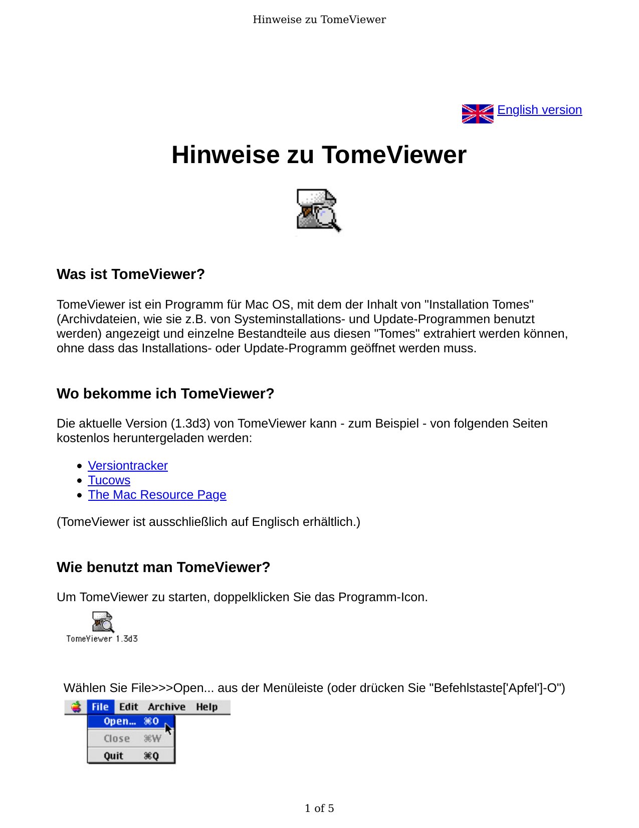 How To Use TomeViewer German