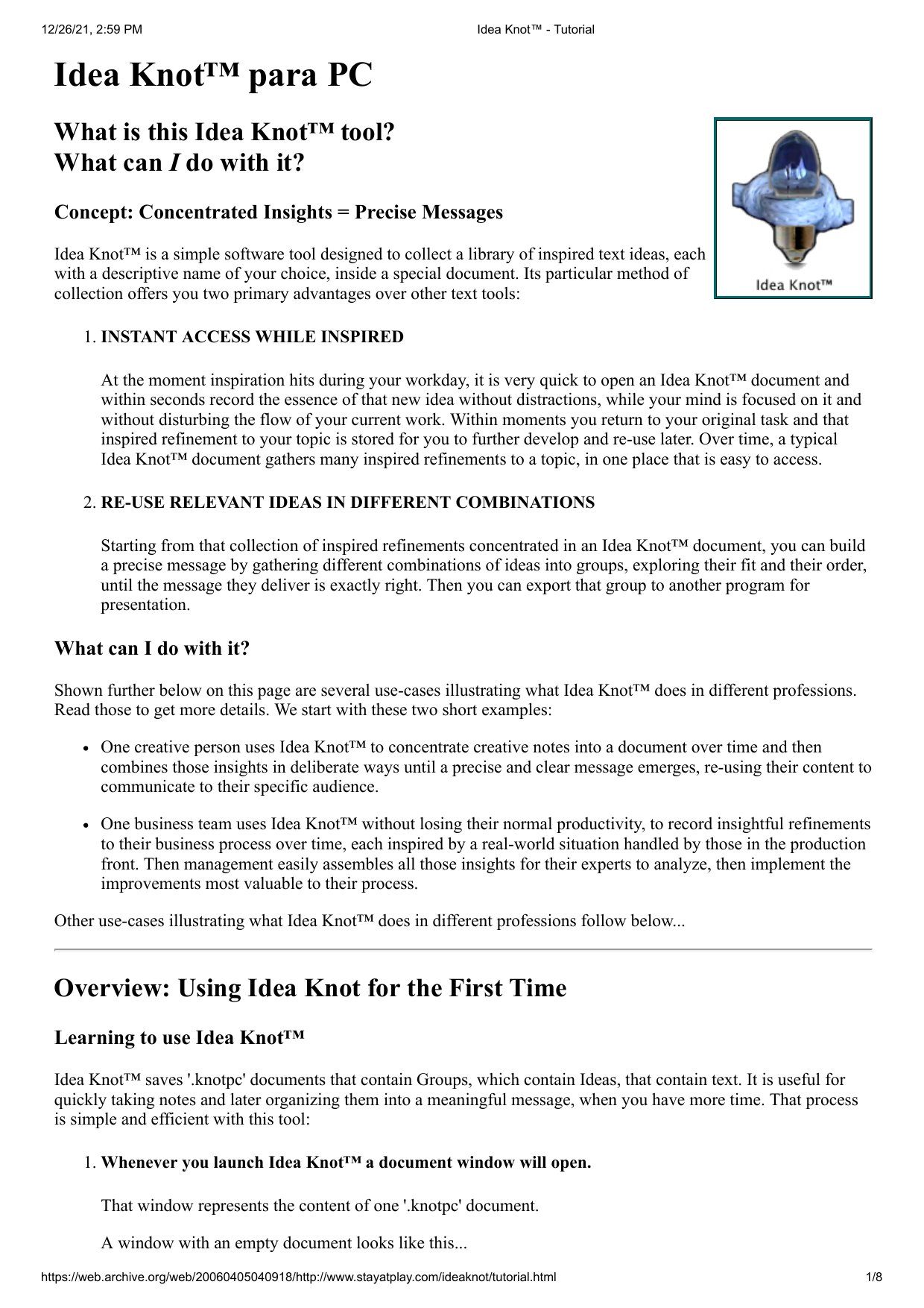 Idea Knottm Tutorial missing some images Espanol